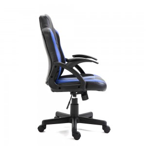 Cadira d'oficina de cuir PU ajustable d'esquena alta barata Reposabraços per a jugadors Cadira de jocs de carreres