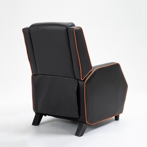 Canapé de jeu ergonomique inclinable en cuir PU, chaise de joueur avec repose-jambes
