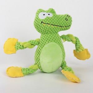 Factore direct sale knotted ropes stuffed animal donkey fox dog crocodile plush toys