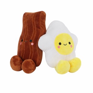 better together bacon and eggs kids plush food toys cute bulk plush soft toy making