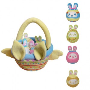 in stock Easter Day Gifts Egg Basket with wings and 4 easter eggs