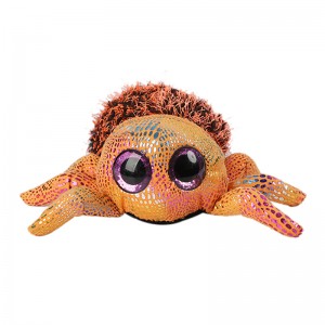 Lifelike sequin spider halloween decoration plush toys