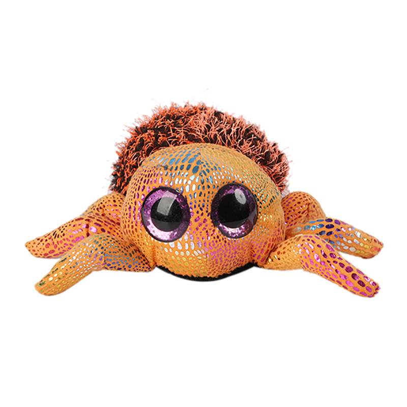 Lifelike sequin spider halloween decoration plush toys Featured Image