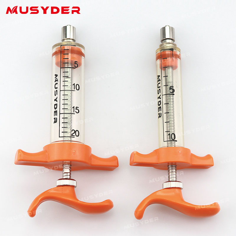 Different size continuous plastic-steel syringe