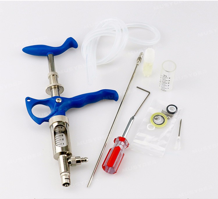 0.5-5cc adjustable range animal veterinary injectors Syringe and save vaccine