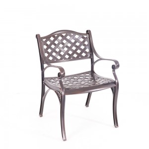 JJC 18001 Chaise de jardin en fonte d'aluminium