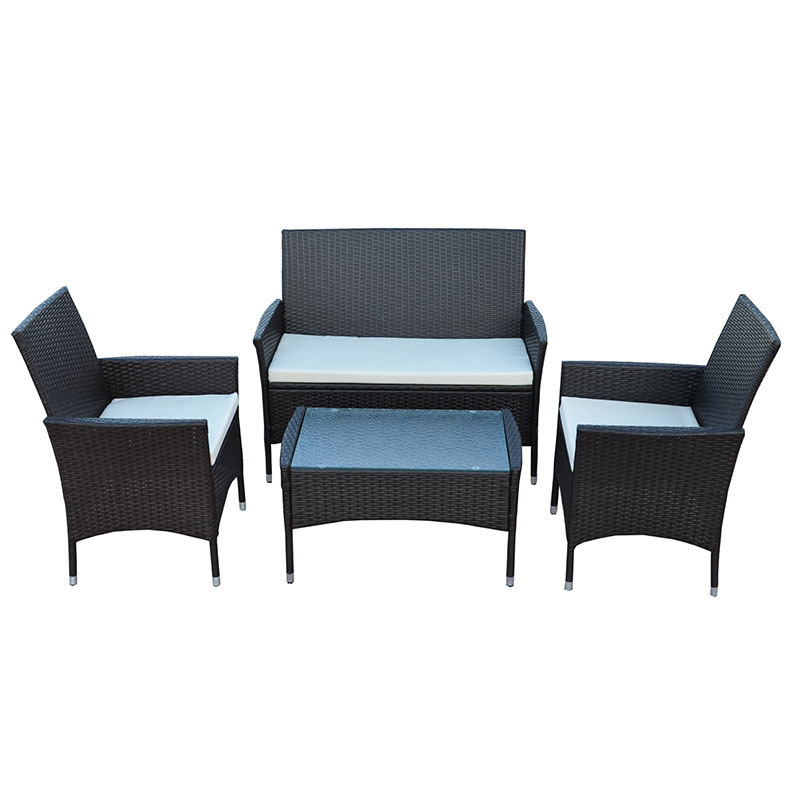 Best Cheap Competitive Price Outdoor Furniture Company - JJS315 Steel frame rattan 4pcs sofa set – Jin-jiang Industry