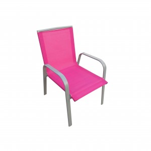 Famous Discount Rope Outdoor Garden Dining Chair Pricelist - JJ302C-Fuscia Kid’s steel textilene stacking chair – Jin-jiang Industry