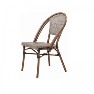 JJC4001-1 Bamboo soek aluminium bistro buitelug eetkamer stoel