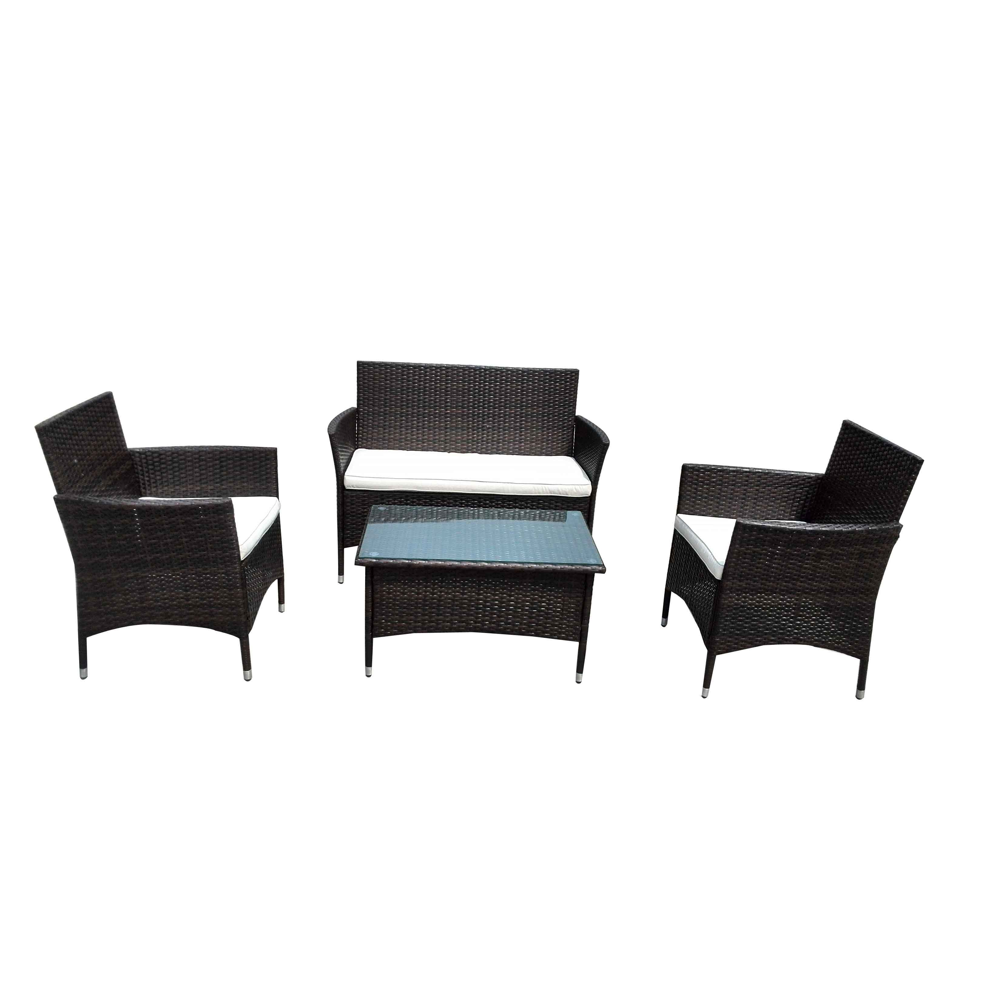 Good quality Garden Table - JJ3147 Steel frame rattan 4pcs sofa set – Jin-jiang Industry