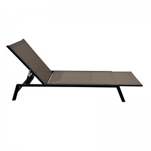 Outdoor Beach Lounger without Armrest JJ-LC326-BLK-BR