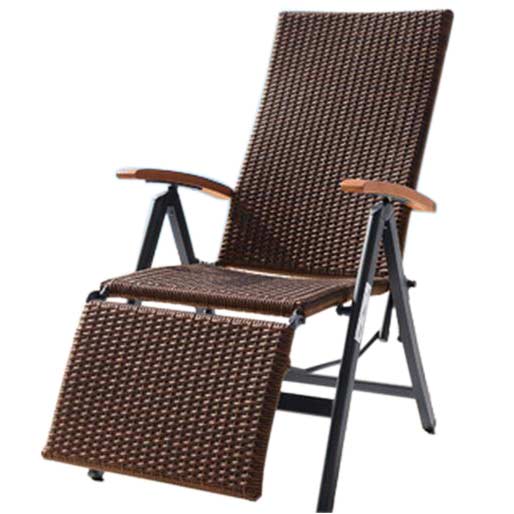OEM Manufacturer Garden Bench Chair Outdoor - JJC213W Rattan Effect Multi-Position Chair with footrest – Jin-jiang Industry