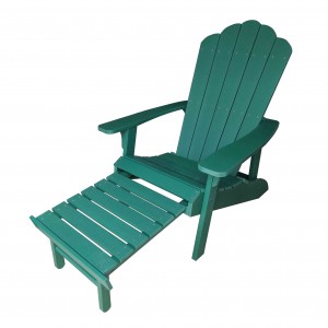 JJC14505 PS wood Adirondack chair with footrest