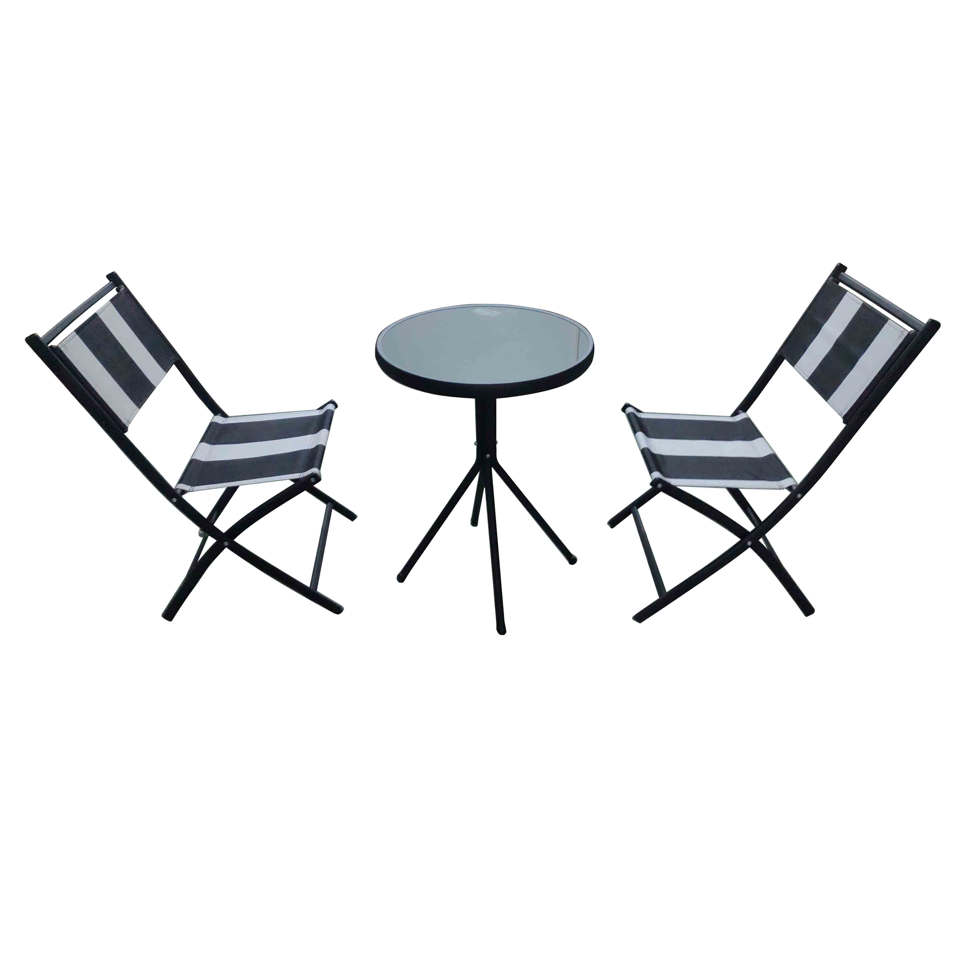 Low price for Outdoor Chaise Lounge - JJS502 Steel frame textilene folding bistro set – Jin-jiang Industry