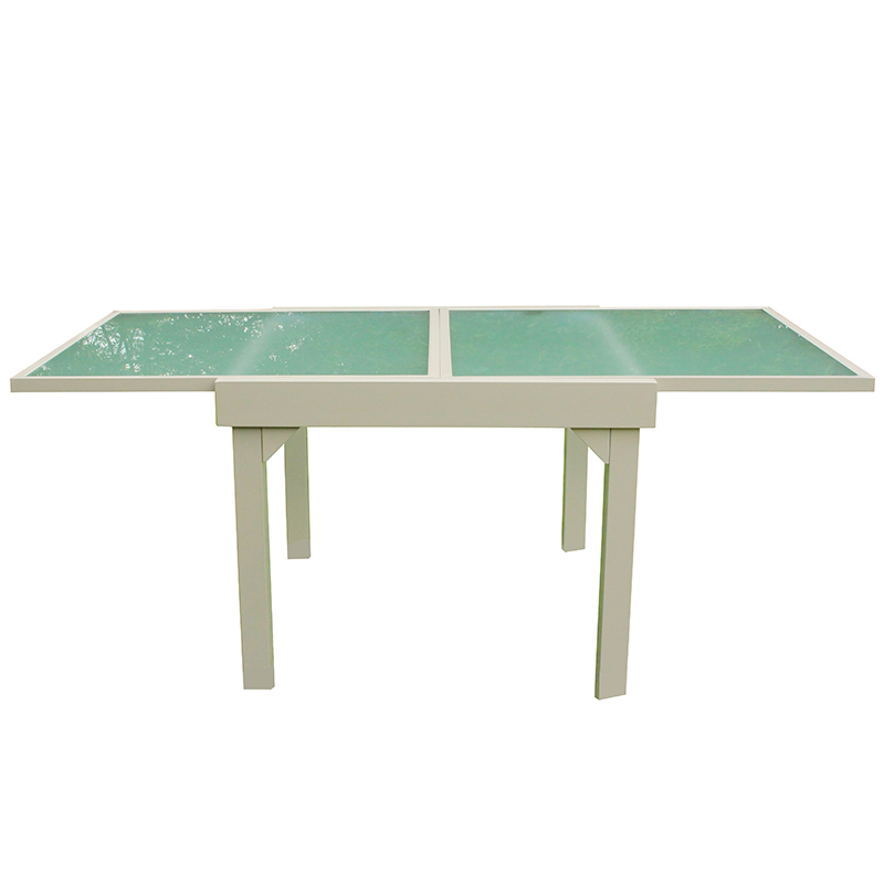 Best Cheap Aluminium Table Outdoor Company - JJT6132G Aluminum extension glass table – Jin-jiang Industry