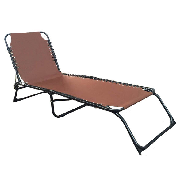 Competitive Price for Rattan Wicker Outdoor Furniture - JJL3210 Folding Camping Textilene Beach Sunbed – Jin-jiang Industry