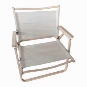 JJC-041 Folding Camping Chair with Beech Armrest
