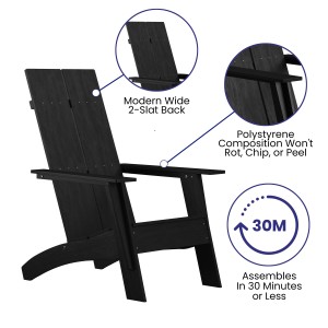 JJC-14509 PS fa kültéri Adirondack szék