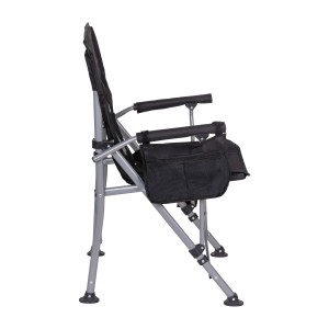 JJC302 skládací přenosná kempingová židle s vysokým opěradlem a vypolstrovanými pažemi