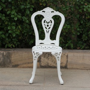 JJC18028 Cast aluminum chair with crown shape