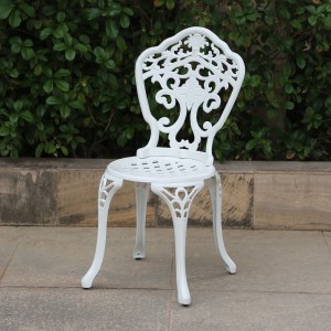 JJC18029 Cast aluminum chair with orchids shape