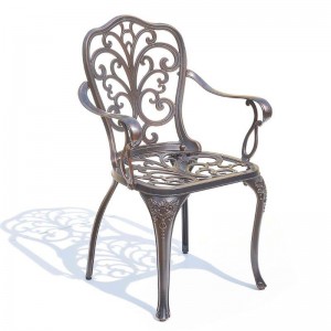 JJC18052 Cast Aluminum Chair with butterfly pattern-KD structure