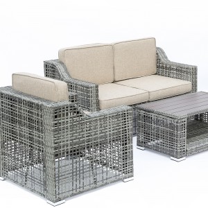 JJS356 Steel 4pcs sofa set