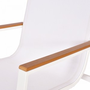 Conjunto de sofás de aço JJS373 - 3 peças, 2 cadeiras individuais + 1 mesa lateral como um conjunto