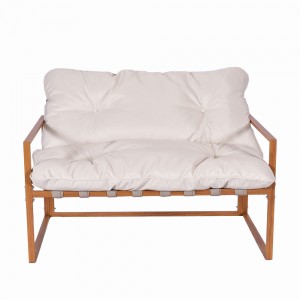 JJS5203-WTF Сталевий диванний набір - 4 шт., 2 односпальних крісла + 1 двоспальне сидіння + 1 журнальний столик як один комплект