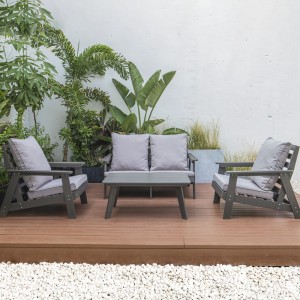 JJPSS-01 Súprava vonkajšieho záhradného nábytku s moderným dizajnovým polystyrénovým materiálom