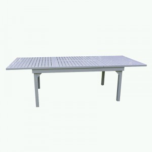JJT6306AS Aluminum extension glass table