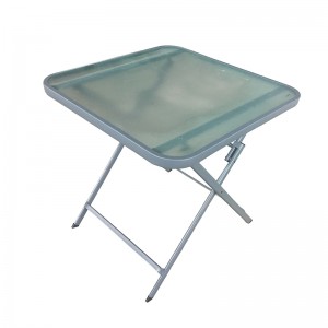 JJT3026G Steel frame outdoor folding glass table