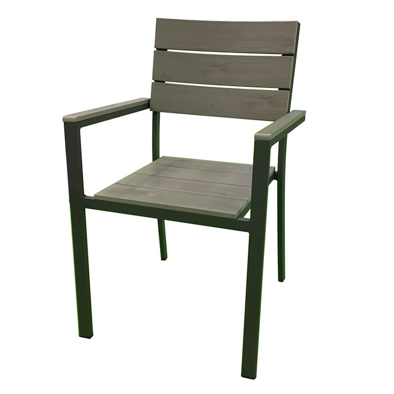 China Gold Supplier for Synthetic Rattan Sofa - JJC14001 Aluminum PS wood stacking chair – Jin-jiang Industry