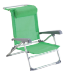 JJLXS-015 Cadira d'alumini ajustable plegable que acampa de tornada amb 7 posicions
