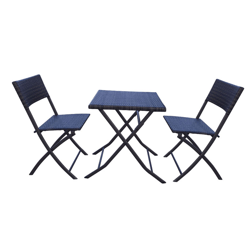 Factory wholesale Outdoor Sofa Furniture Set - JJS303 Steel frame rattan folding bistro set – Jin-jiang Industry