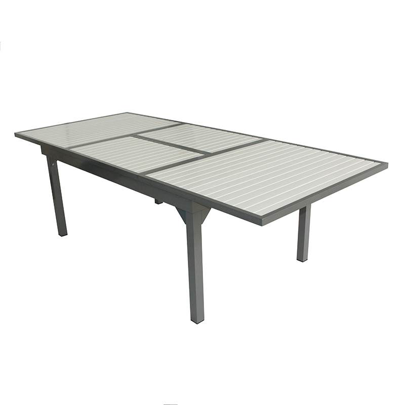 JJT6304AS Aluminum extension glass table