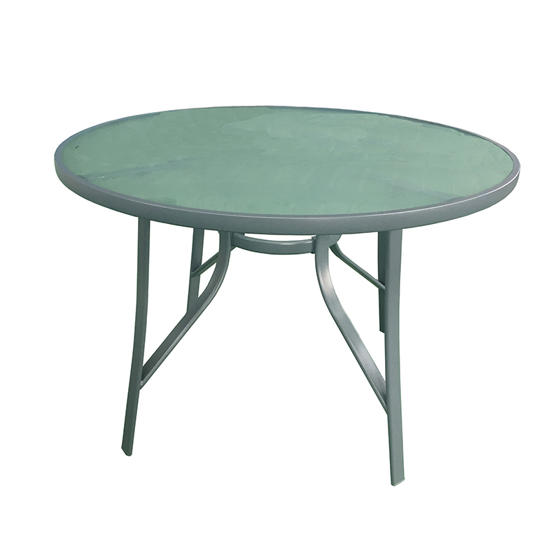Best quality Outdoor Aluminum Table - JJT3123G Steel frame outdoor glass table – Jin-jiang Industry