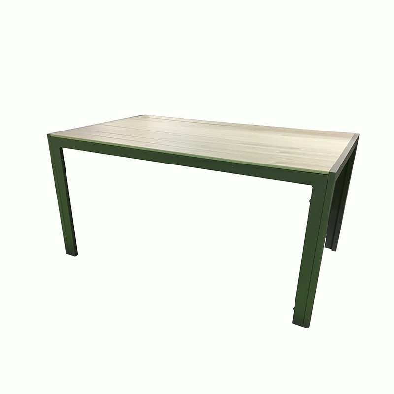 JJT14001 Aluminum PS wood rectangle outdoor table