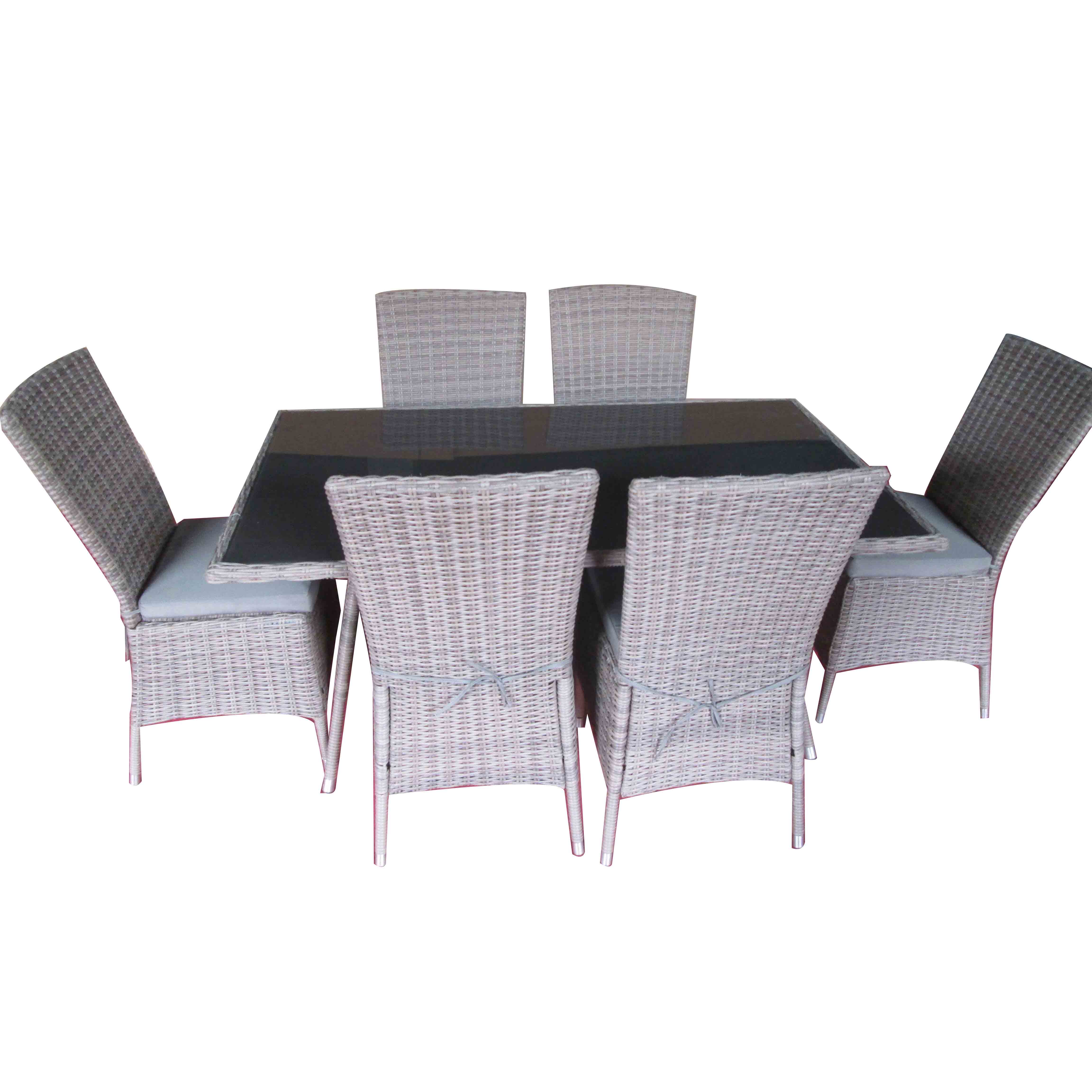 Chinese wholesale Regular Special Table - JJS3069W Steel frame rattan garden dinning set – Jin-jiang Industry