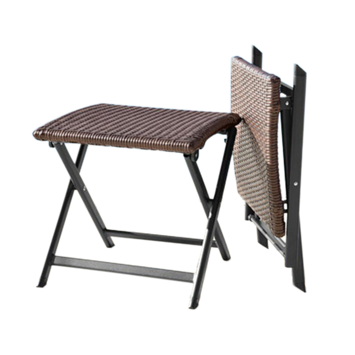 Bottom price Swimming Pool Chair Cheap - JJC217W Aluminum rattan folding ottoman – Jin-jiang Industry