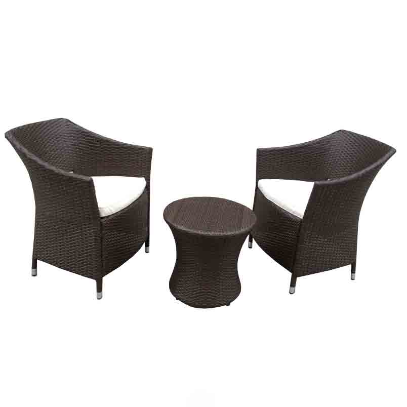 Wholesale Price China Outdoor Bistro Chairs - JJS301 Steel frame rattan balcony set – Jin-jiang Industry