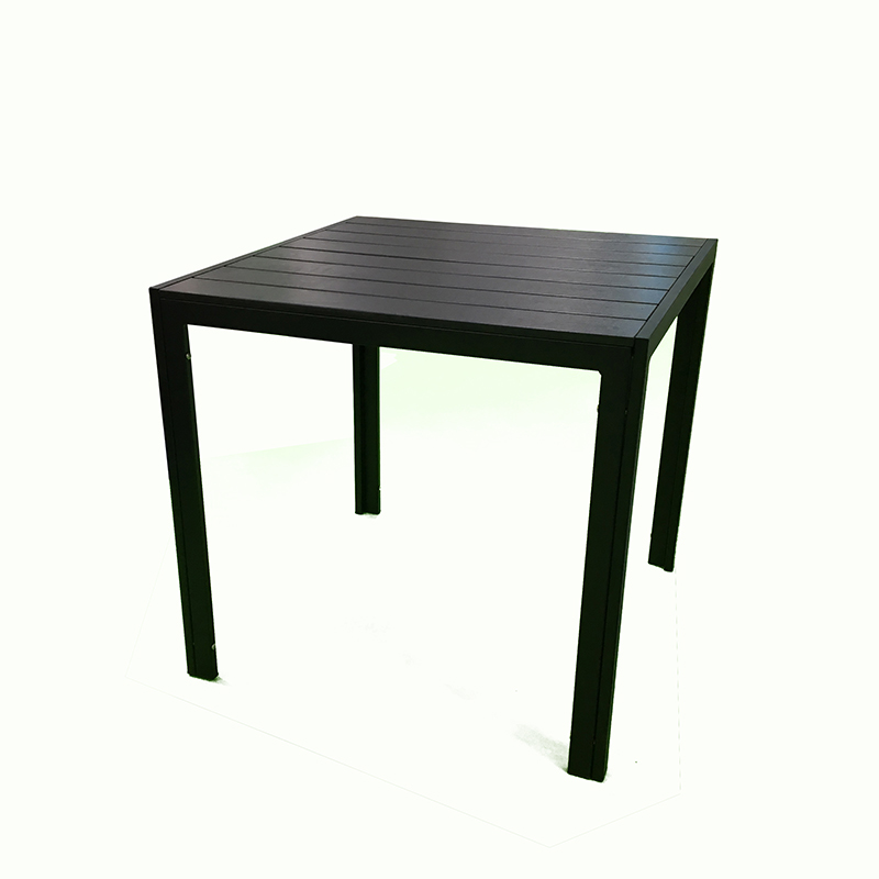 PriceList for Outdoor Table Dining - JJT14003 Aluminum PS wood square outdoor table – Jin-jiang Industry
