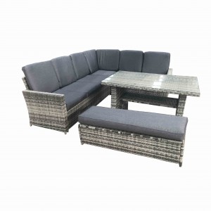 JJS3206 Steel frame rattan  sofa set