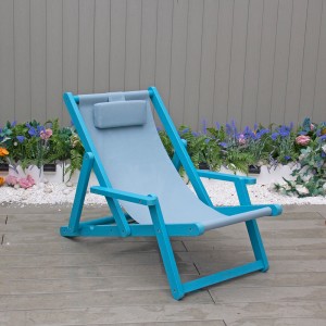 Chaise longue pliante de jardin extérieur