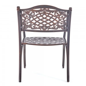 JJC-18003 Baštenska stolica od livenog aluminijuma sa modnim dizajnom