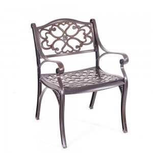 Chaise de jardin en fonte d'aluminium JJC-18002 avec un design de mode