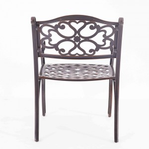JJC-18002 Cast Aluminum Garden Chair na may disenyong fashion