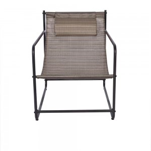 JJC393 Steel leisure chair with textilene