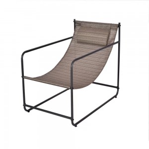 JJC393 Stalowe krzesło rekreacyjne z tekstyliną