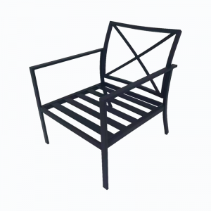 JJC-379 Outdoor Furniture Camping Dining Restaurant Steel Chair neArmrest
